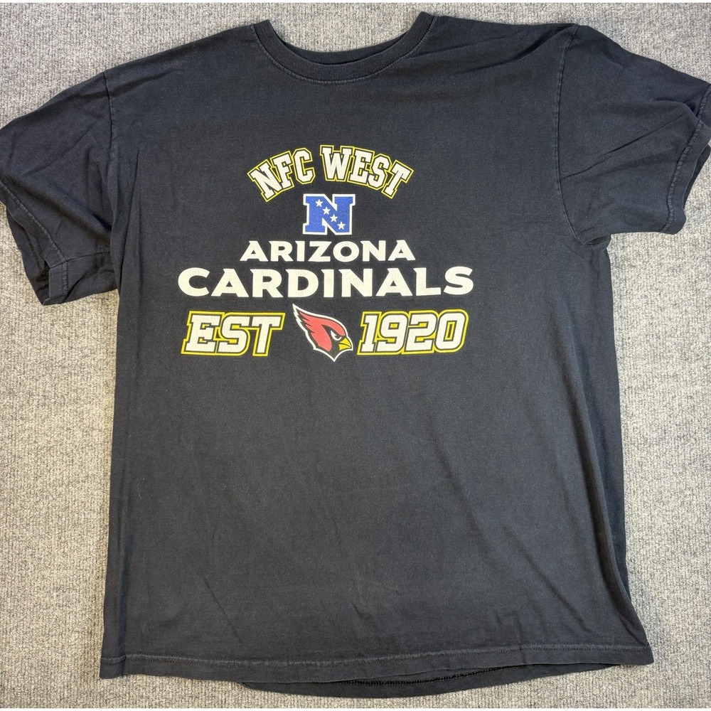 Vintage Arizona Cardinals T Shirt NFL Team Apparel NFC West Men's XL Black